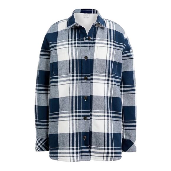 J.Crew Plaid Sherpa Lined Flannel Camp Jacket | Cozy Cabin Wear 2X NWT - Picture 13 of 13